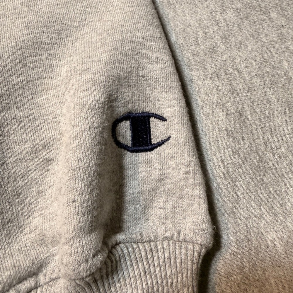 Champion UNC Tar Heels Crewneck Sweatshirt Gray Embroidered Logo XXL - Picture 8 of 11